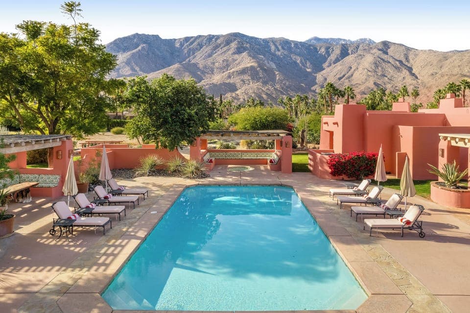 Spacious patio and plenty of sun loungers.