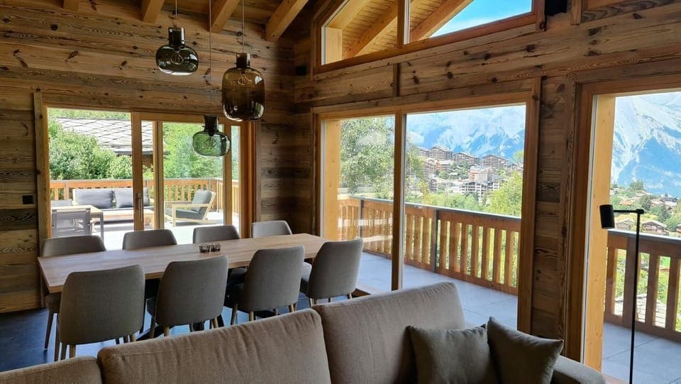 Cosy living room with splendid views and access to terrace