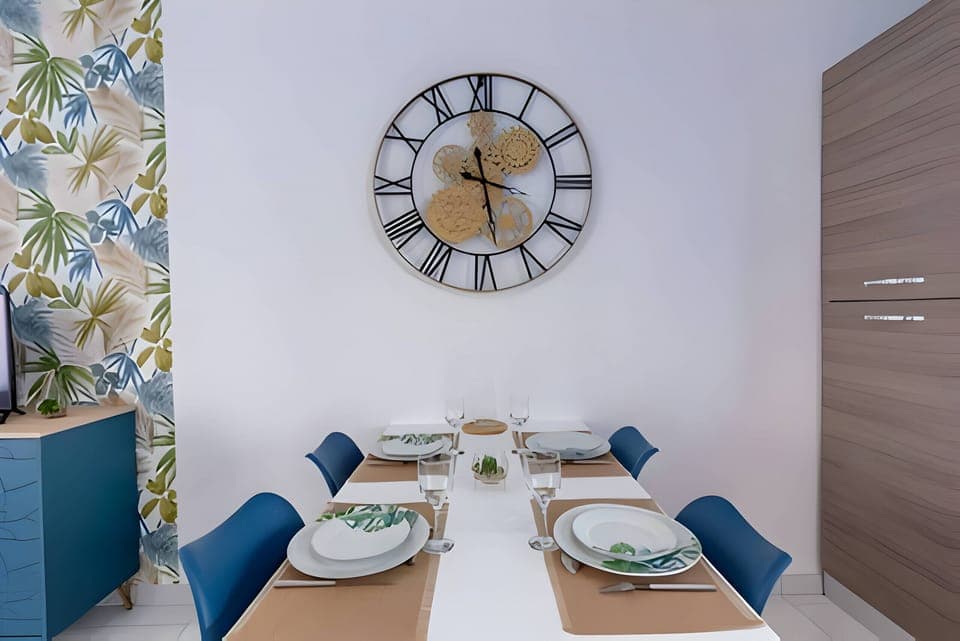 "The Camellia's convivial dining table".