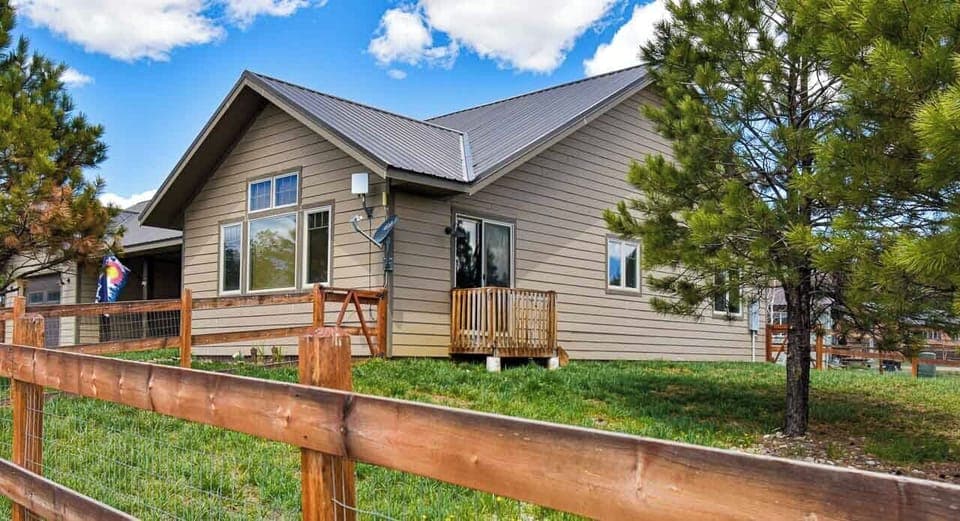 Enclosed backyard for your furry friend. 