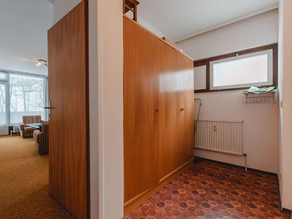 Wood, Cabinetry, Wood Stain, Window, Floor, Flooring, Hardwood, Real Estate, Hall