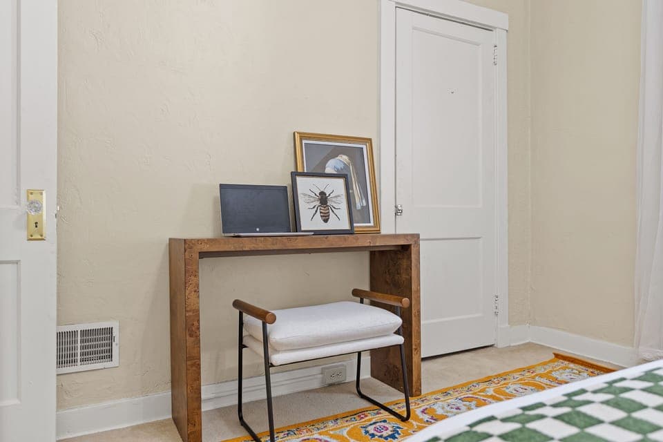 Dedicated workspace in this bedroom