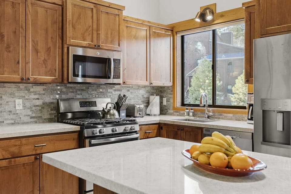 Updated Kitchen at Creekside Getaway at Northstar