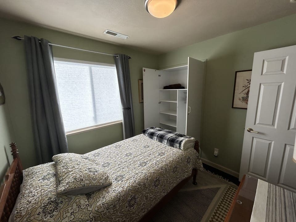 Stickley room.  Storage closet shown open.