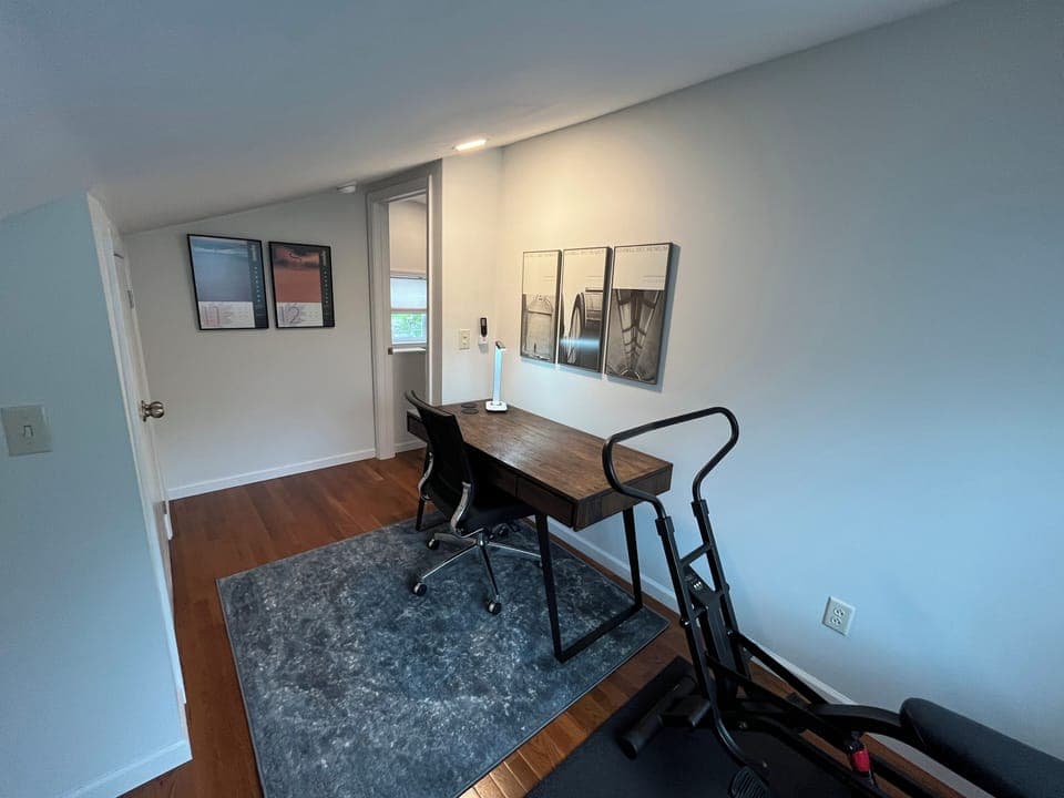 Dedicated office and exercise room