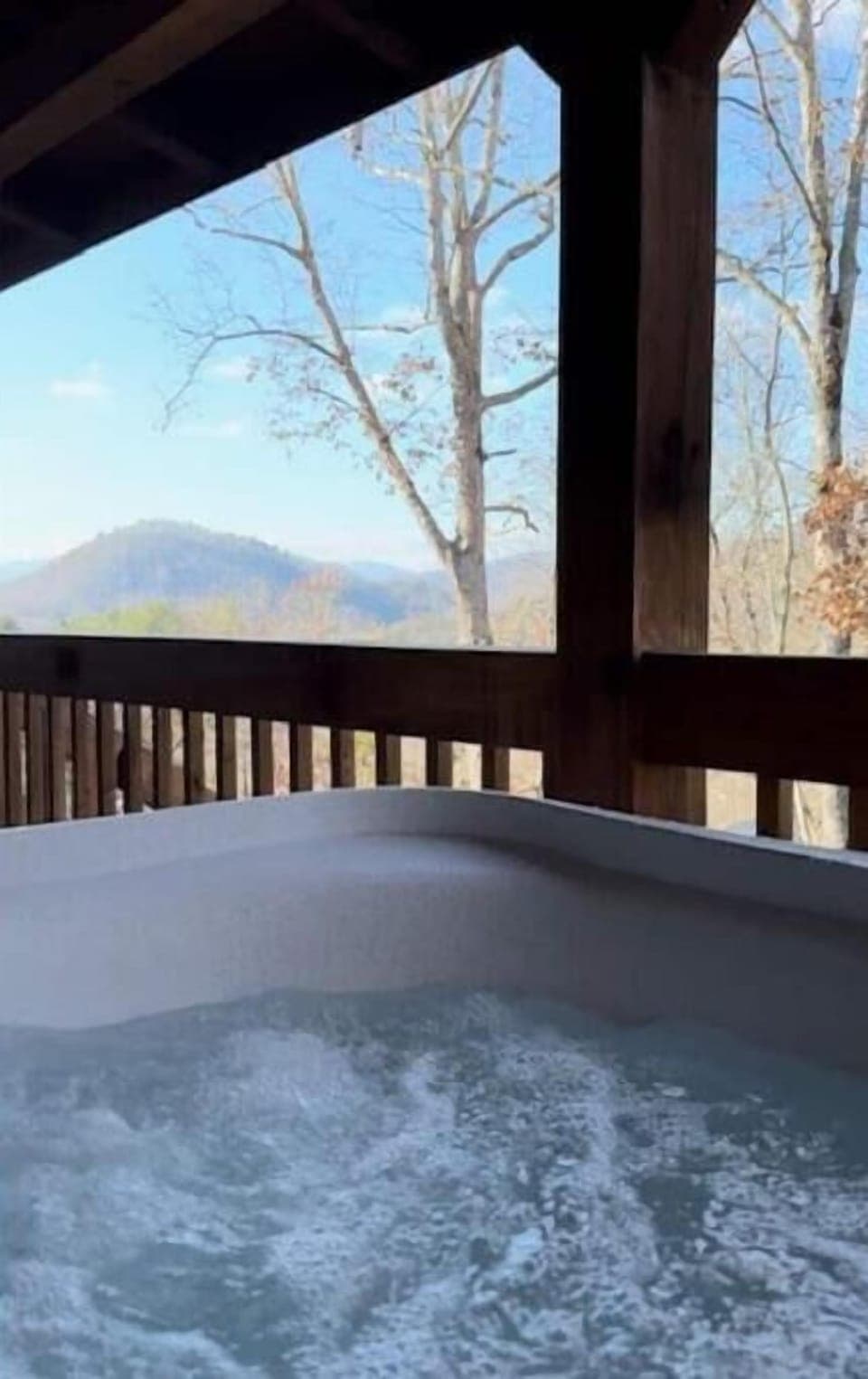 View from hot tub