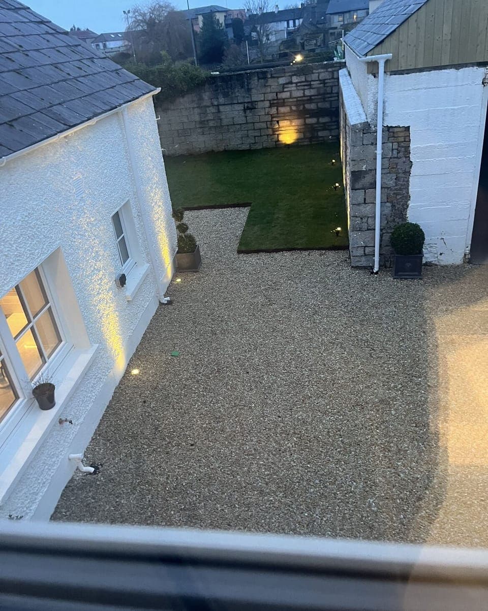 Lighted back garden