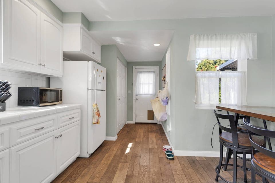 kitchen looking towards laundry