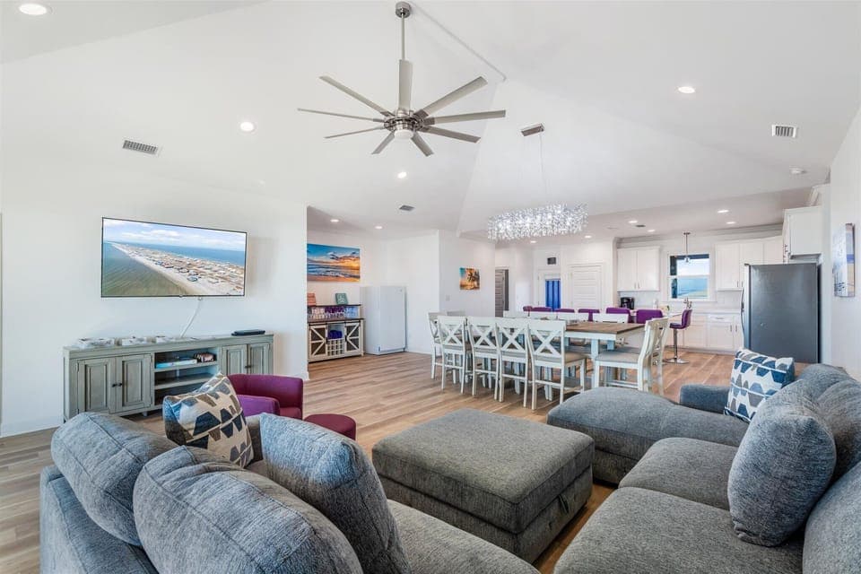 003 Pet Friendly Living Room Purple Waves