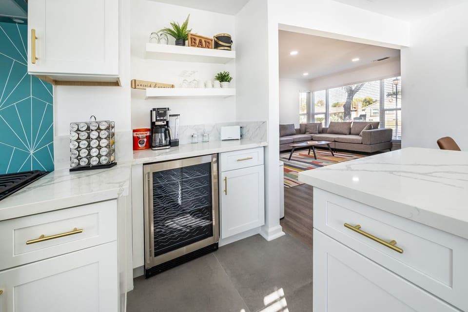 Kitchen: Bright space with cookware and utensils for easy meals.