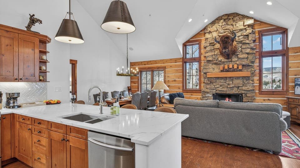 Kitchen, Main Level - Island with bar seating