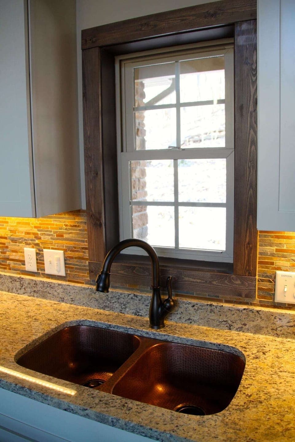 Beautiful finishes throughout, like this copper sink