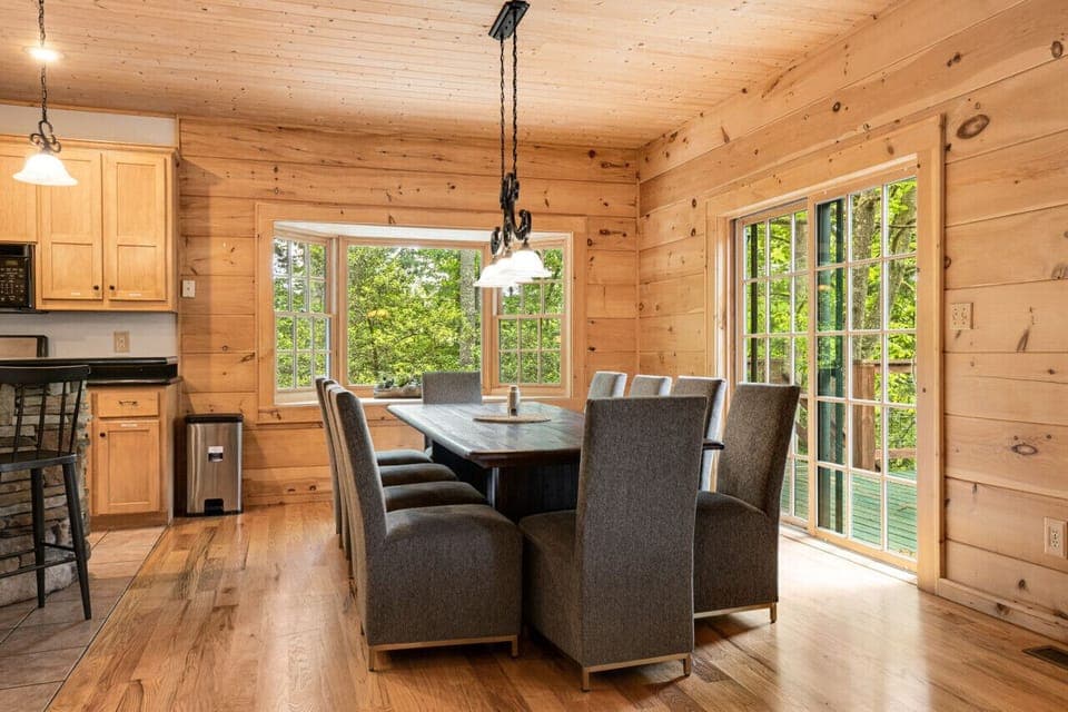 Meals taste better when shared! This dining room with seating for 10 is perfect for enjoying time with loved ones.