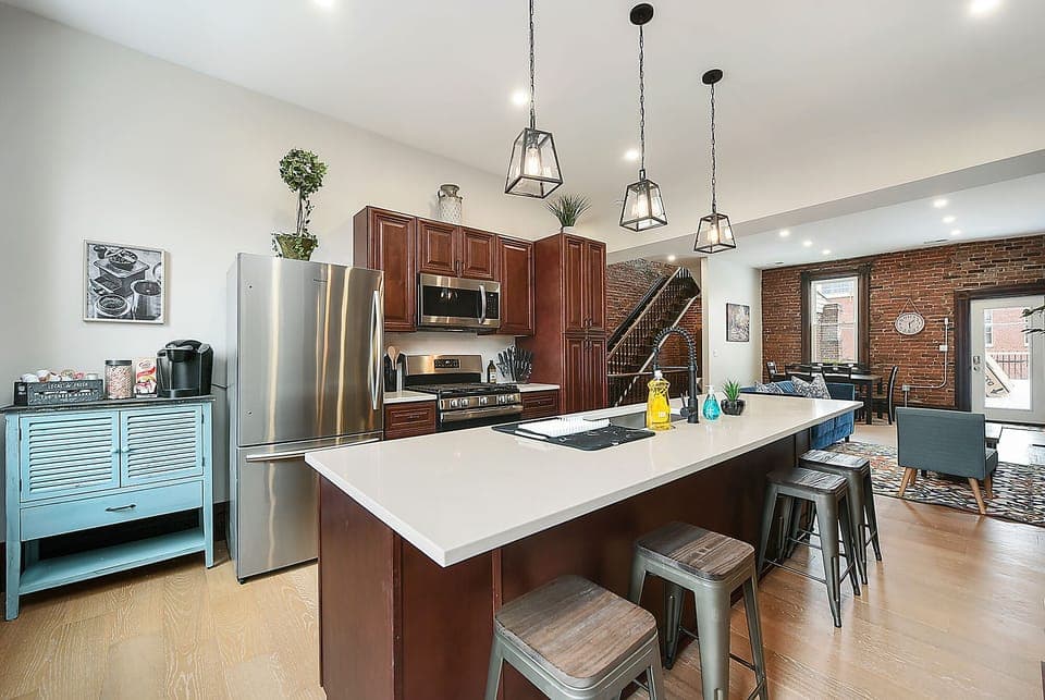 Fully functioning and clean farm house inspired kitchen
