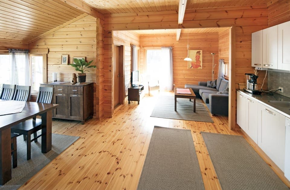 Living room, kitchen & dining table