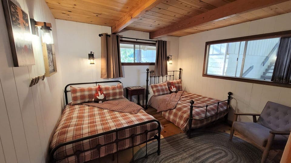 Camper Corner has two full size beds and can sleep up to four people. 