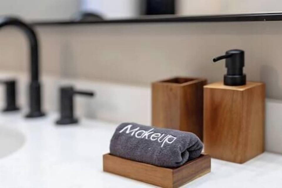 Primary Bathroom connects to the Primary Bedroom and hallway