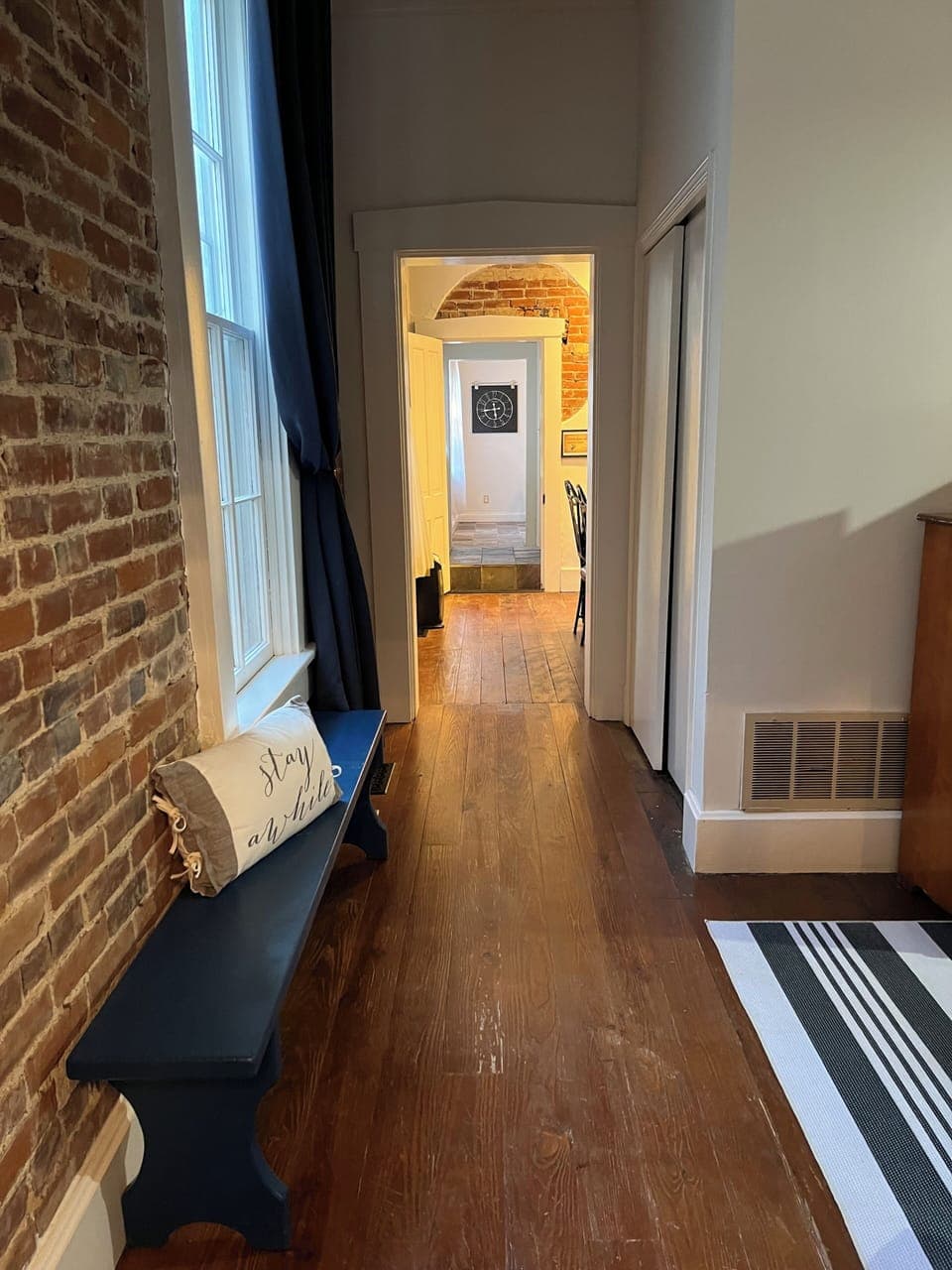 View showing bunk room open to adjacent spaces