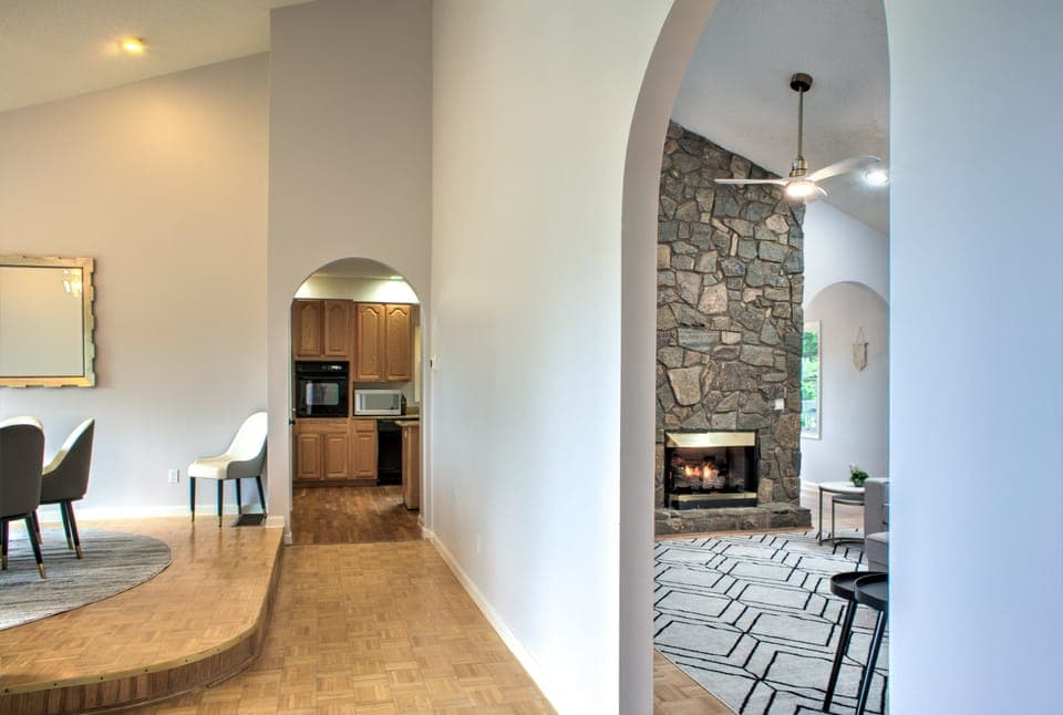 Peeking into Living Room & Kitchen