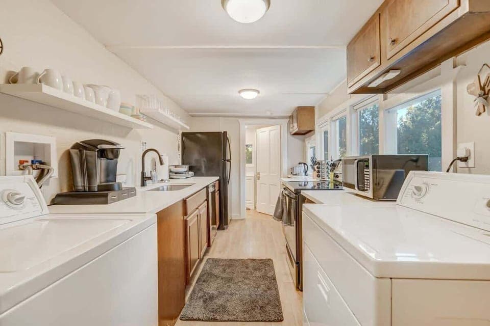 The Washer and Dryer Conveniently Located in the Kitchen. Never Leave Your Clothes Unwashed!