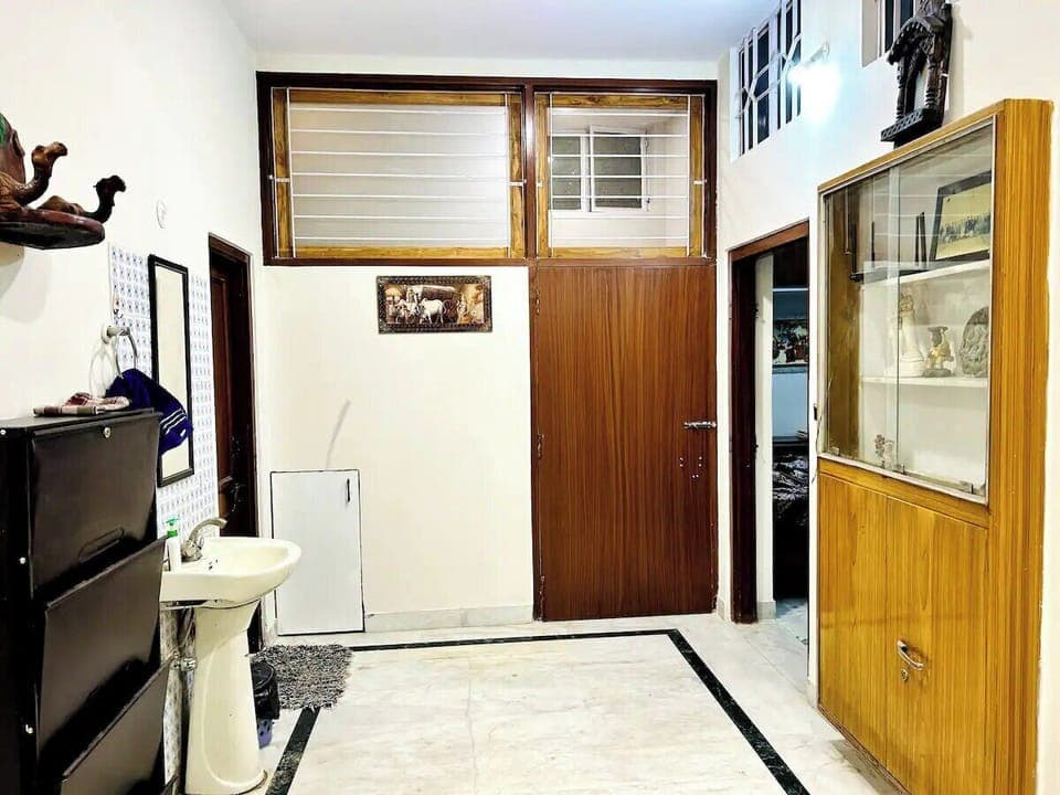 Open space outside bedrooms