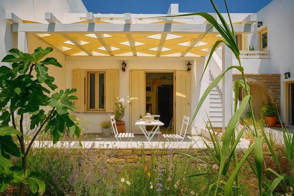 Enter through the welcoming entrance of the property