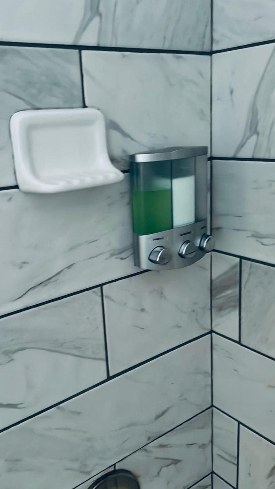 Pack less than usual, shampoo, body soap and conditioner are provided in a easy to use dispenser