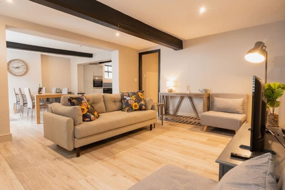 The Open Plan Living Space: relax in the beautifully decorated living room after a busy day exploring the local area.