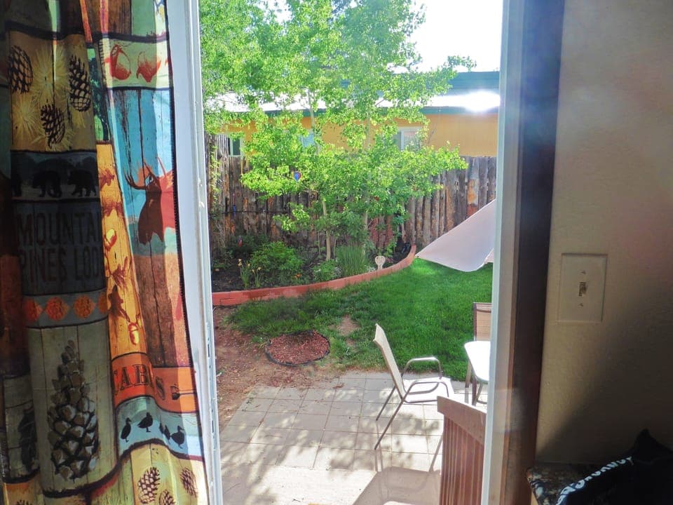 garden view from living area