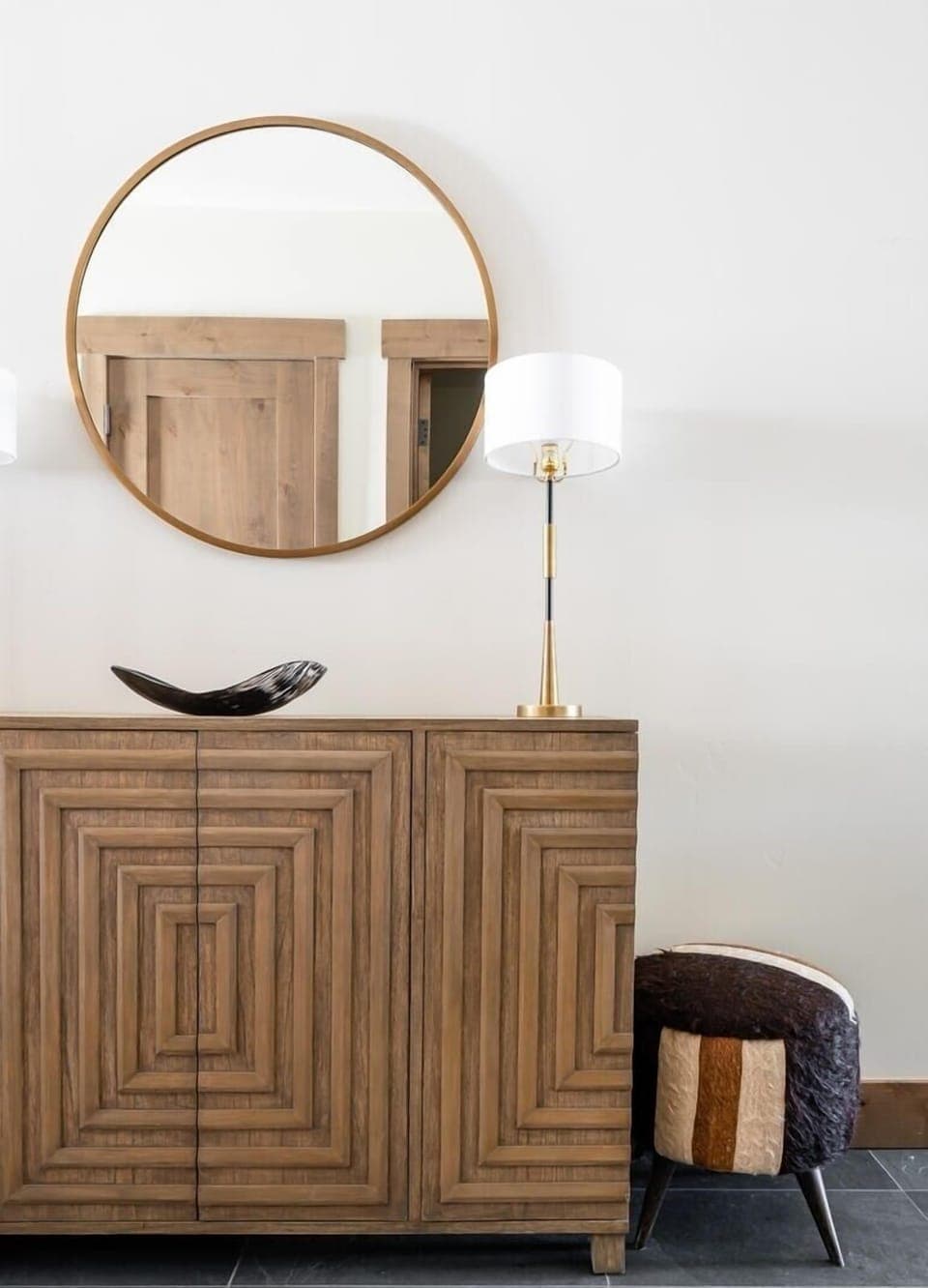 Furniture, Indoors, Sideboard, Lamp, Cabinet