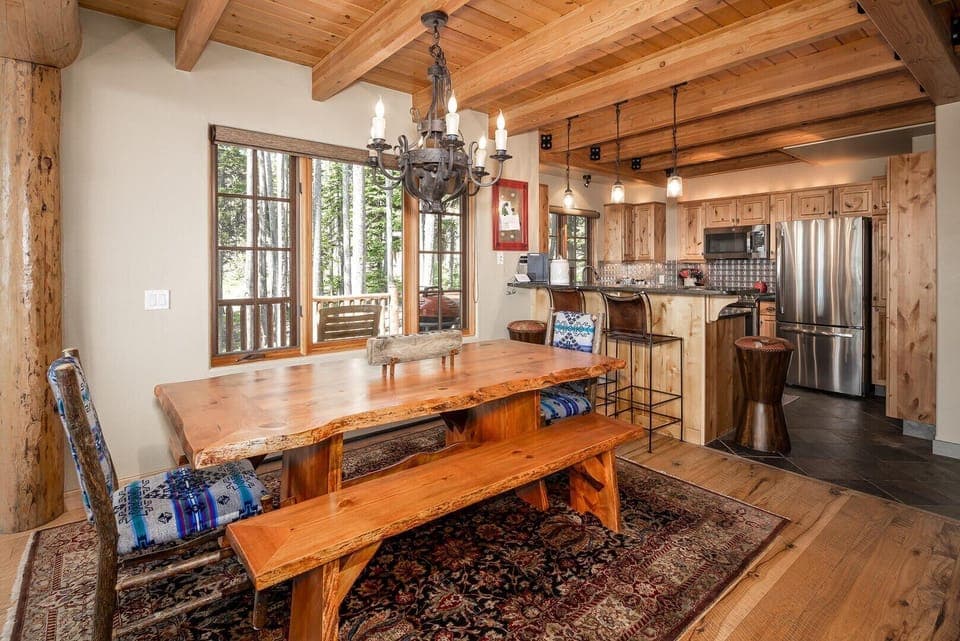 Indoors, Hardwood, Stained Wood, Furniture, Table