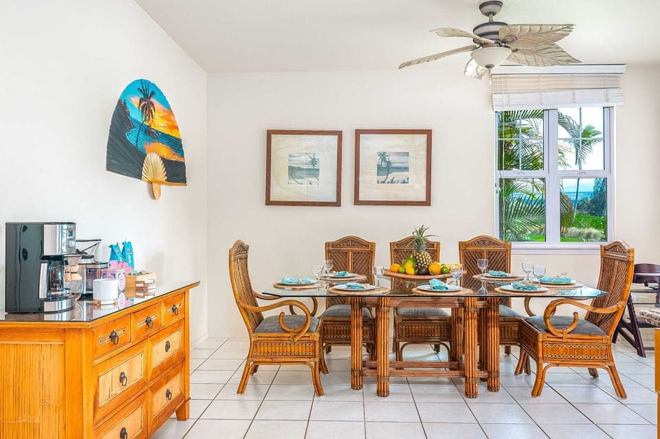 Dining area and coffee station
