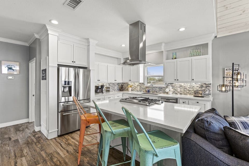 Our inviting open concept kitchen and dinning space