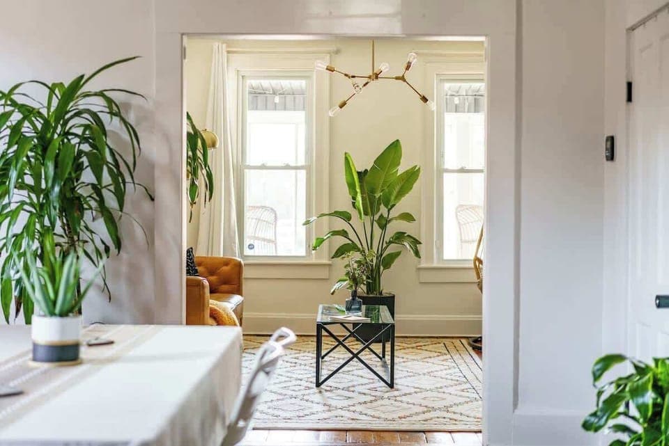 inviting dining area with a mix of modern & rustic charm ✨ sit back, relax, & enjoy every bite!