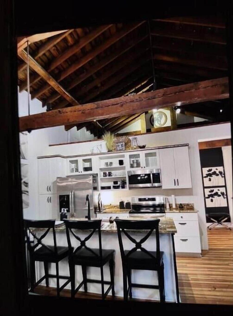 A granite counter top features a million years of stone formation.