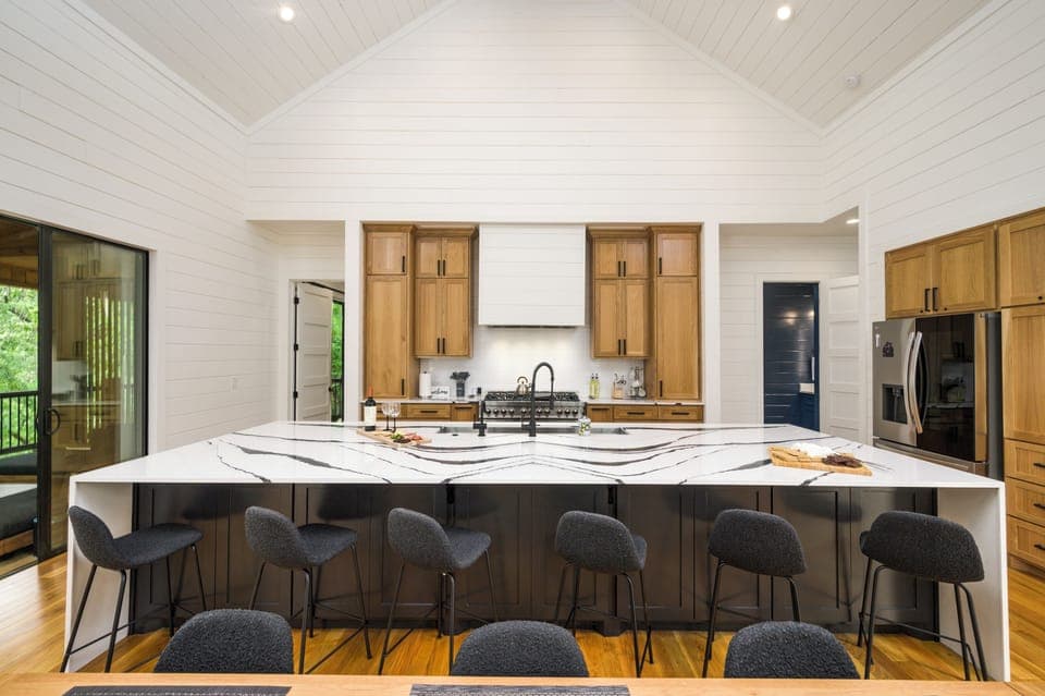 Spacious kitchen island & giant 48" sink—perfect for big family meals!