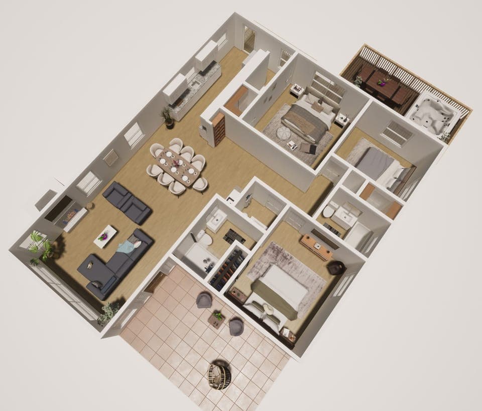 Upstairs floor plan