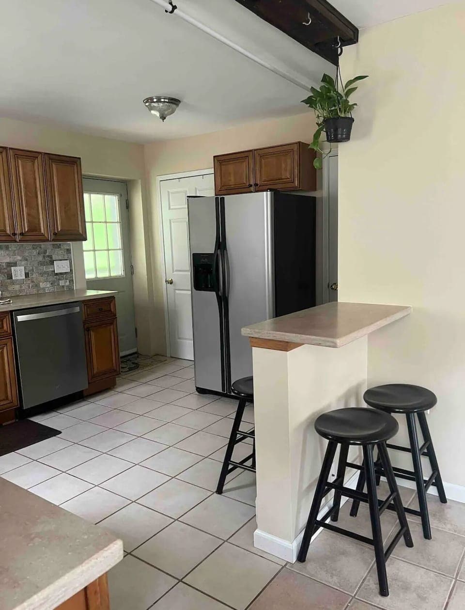 Small island with stools