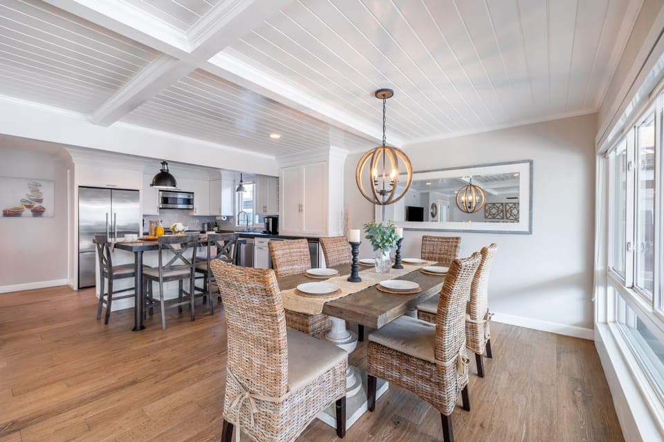 Dining area is located off the kitchen.