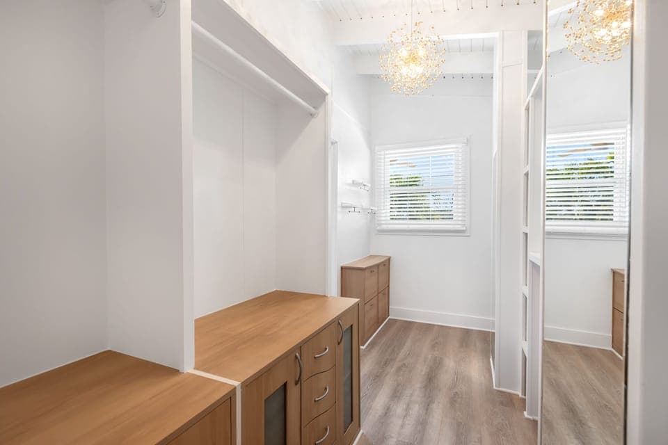 Plentiful closet space