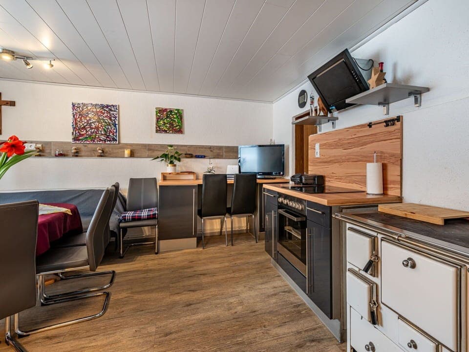 Cabinetry, Furniture, Countertop, Building, Chair, Drawer, Kitchen Stove, Wood, Interior Design, Kitchen