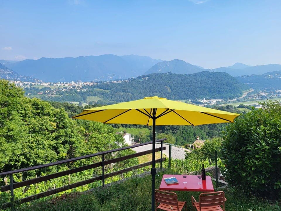 Sky, Plant, Property, Mountain, Ecoregion, Umbrella, Natural Landscape, Shade, Outdoor Furniture, Tree