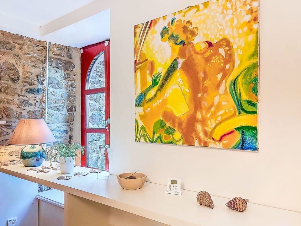 Wall, Yellow, Interior Design, Visual Arts, Art, Orange, Paint, Painting, Modern Art