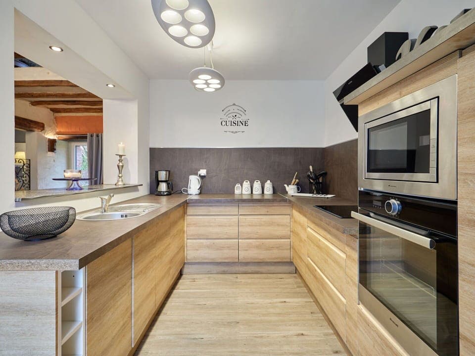 Cabinetry, Countertop, Property, Wood, Interior Design, Kitchen, House, Flooring, Wood Stain, Floor