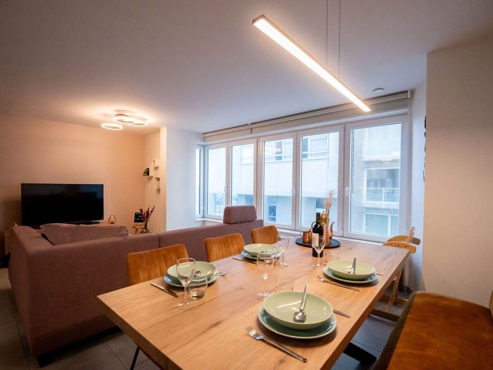 Table, Furniture, Property, Building, Window, Wood, Chair, Interior Design, Lighting, Orange