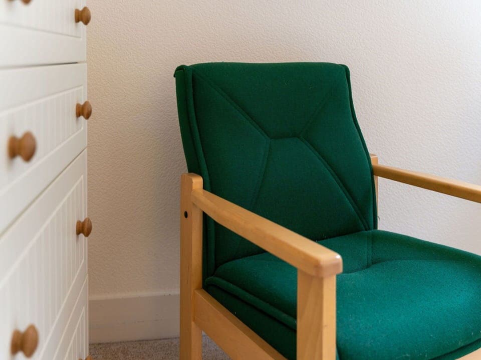 Furniture, Cabinetry, Chair, Green, Azure, Comfort, Wood, Floor, Flooring, Armrest