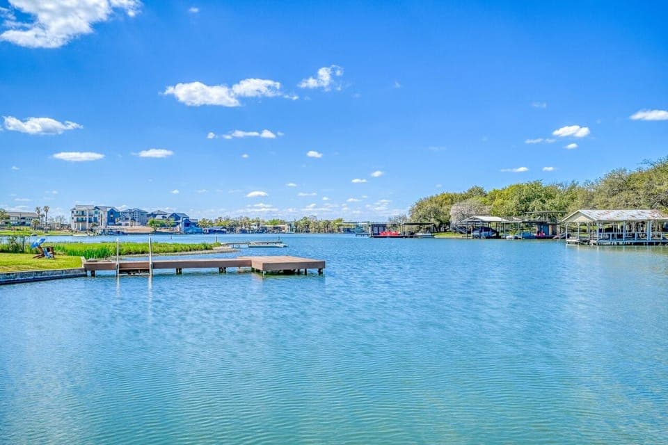 All this lake access is behind the home