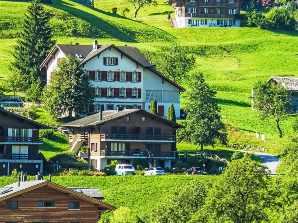Grass, Mountainous Landforms, House, Natural Landscape, Rural Area, Highland, Mountain, Landscape, Hill