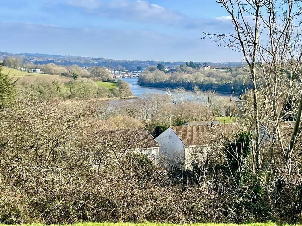 Views from the cottage over the river towards Cardigan