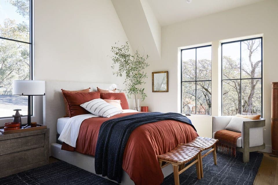 Unwind in one of the beautiful guest bedrooms